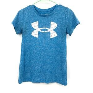Under Armour Size XS Crew Neck Short Sleeve T-Shirt Top Blue‎ Loose Activewear